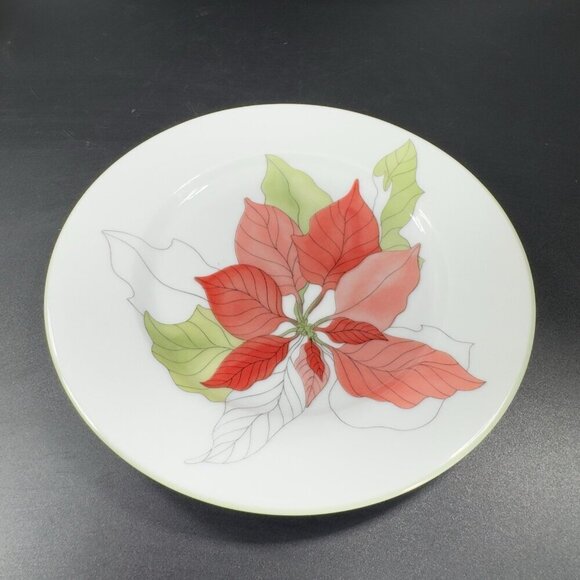 1982 Block China Bernarda Poinsettia Mary Lou Goertzen Porcelain Dish Plate Set2 - Picture 9 of 9